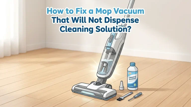 How to Fix a Mop Vacuum That Will Not Dispense Cleaning Solution?