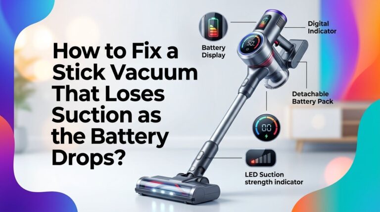 How to Fix a Stick Vacuum That Loses Suction as the Battery Drops?