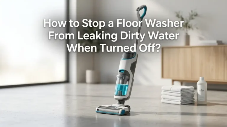 How to Stop a Floor Washer From Leaking Dirty Water When Turned Off?