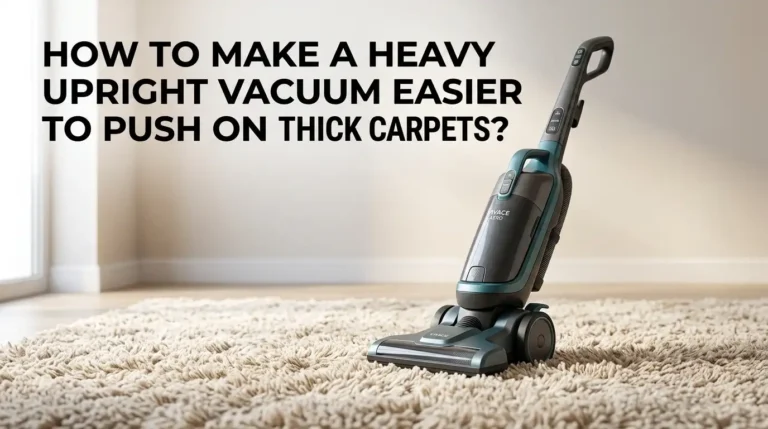 How to Make a Heavy Upright Vacuum Easier to Push on Thick Carpets?
