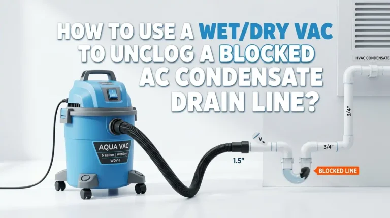 How to Use a Wet/Dry Vac to Unclog a Blocked AC Condensate Drain Line?