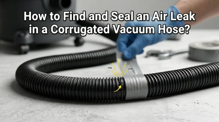 How to Find and Seal an Air Leak in a Corrugated Vacuum Hose?