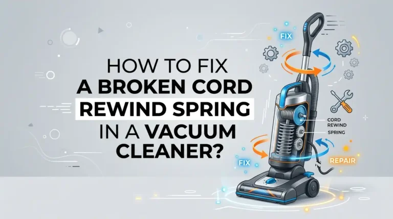 How To Fix A Broken Cord Rewind Spring In A Vacuum Cleaner?