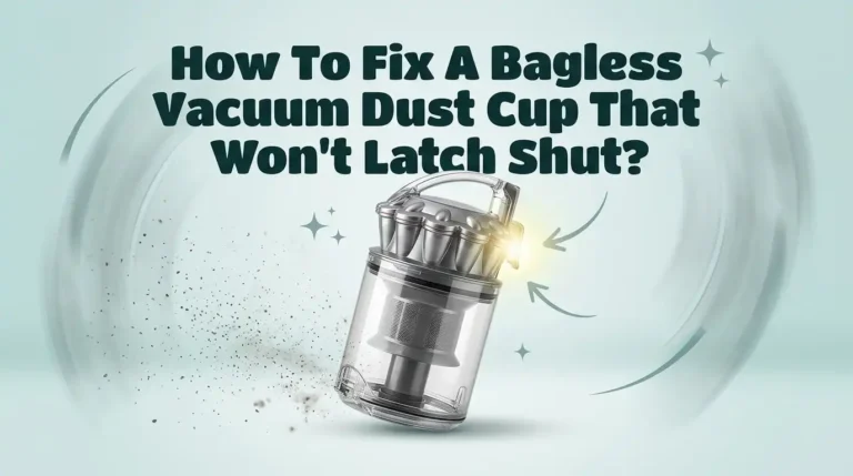 How To Fix A Bagless Vacuum Dust Cup That Won’t Latch Shut?